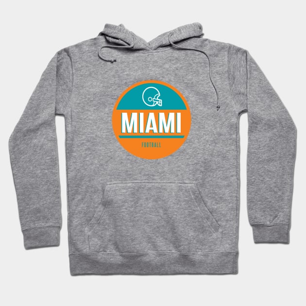 Miami retro football Hoodie by BVHstudio